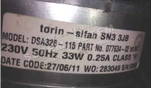 6345002993-VENTILATEUR TORIN DSA326.115 *77634*