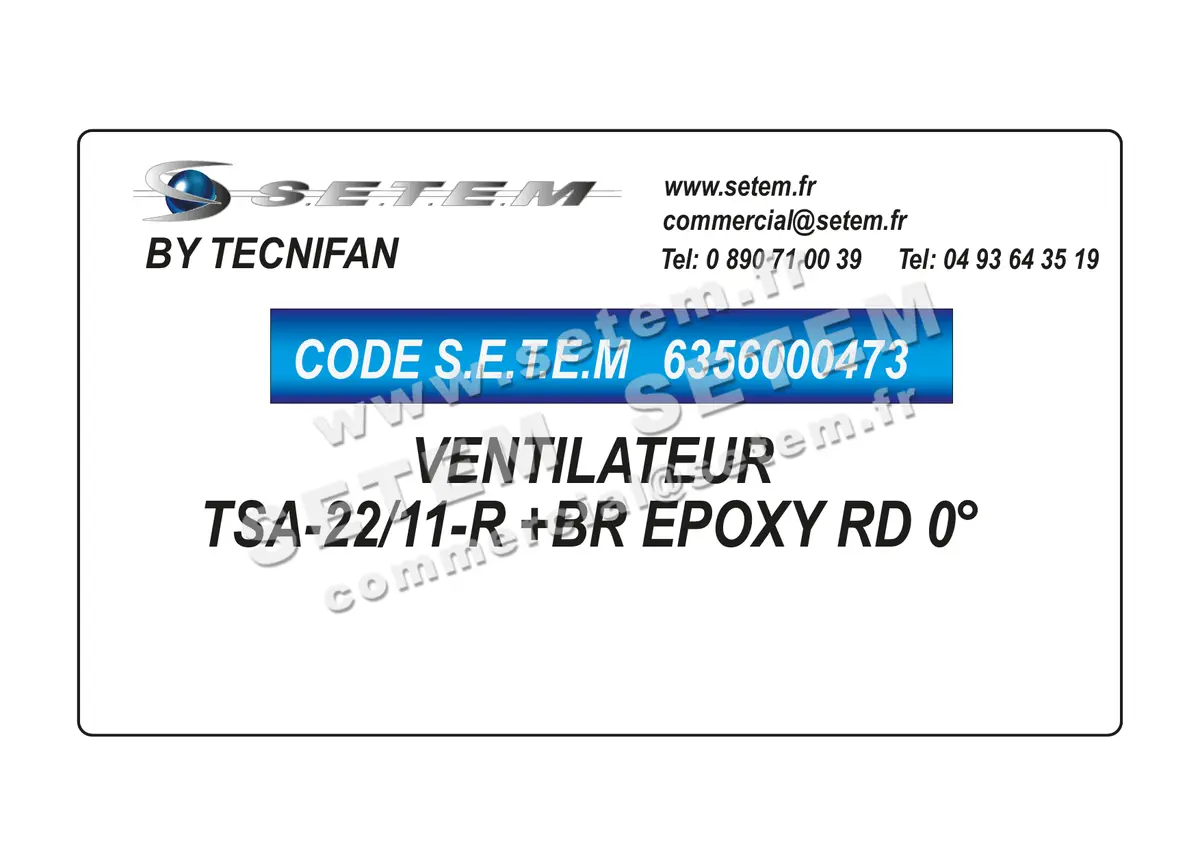 6356000473-VENTILATEUR TECNIFAN TSA-22/11-R +BR EPOXY RD 0°