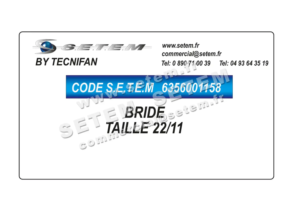6356001158-BRIDE TECNIFAN TAILLE 22/11
