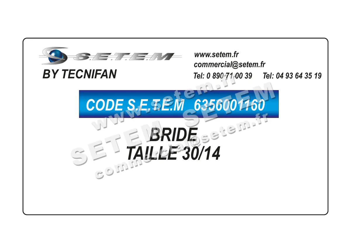 6356001160-BRIDE TECNIFAN TAILLE 30/14