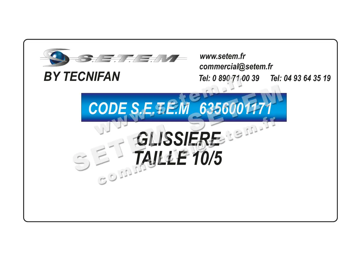 6356001171-GLISSIERE TAILLE 10/5 TECNIFAN