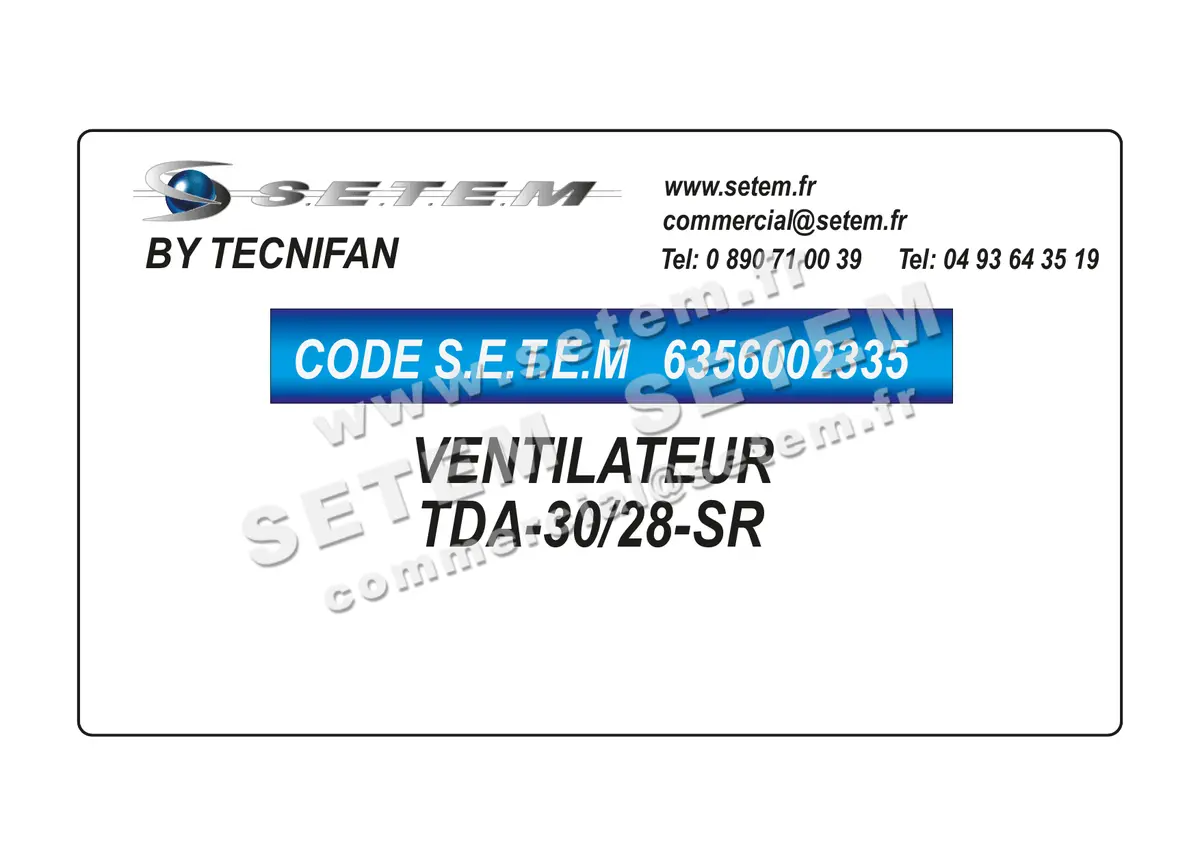 6356002335-VENTILATEUR TECNIFAN TDA-30/28-SR