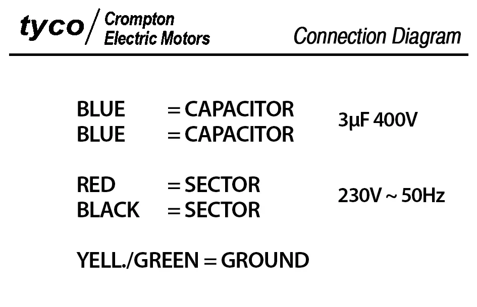 6382000051-MOTEUR TYCO MRD224DBBZ "968180" *M2B11525* 4