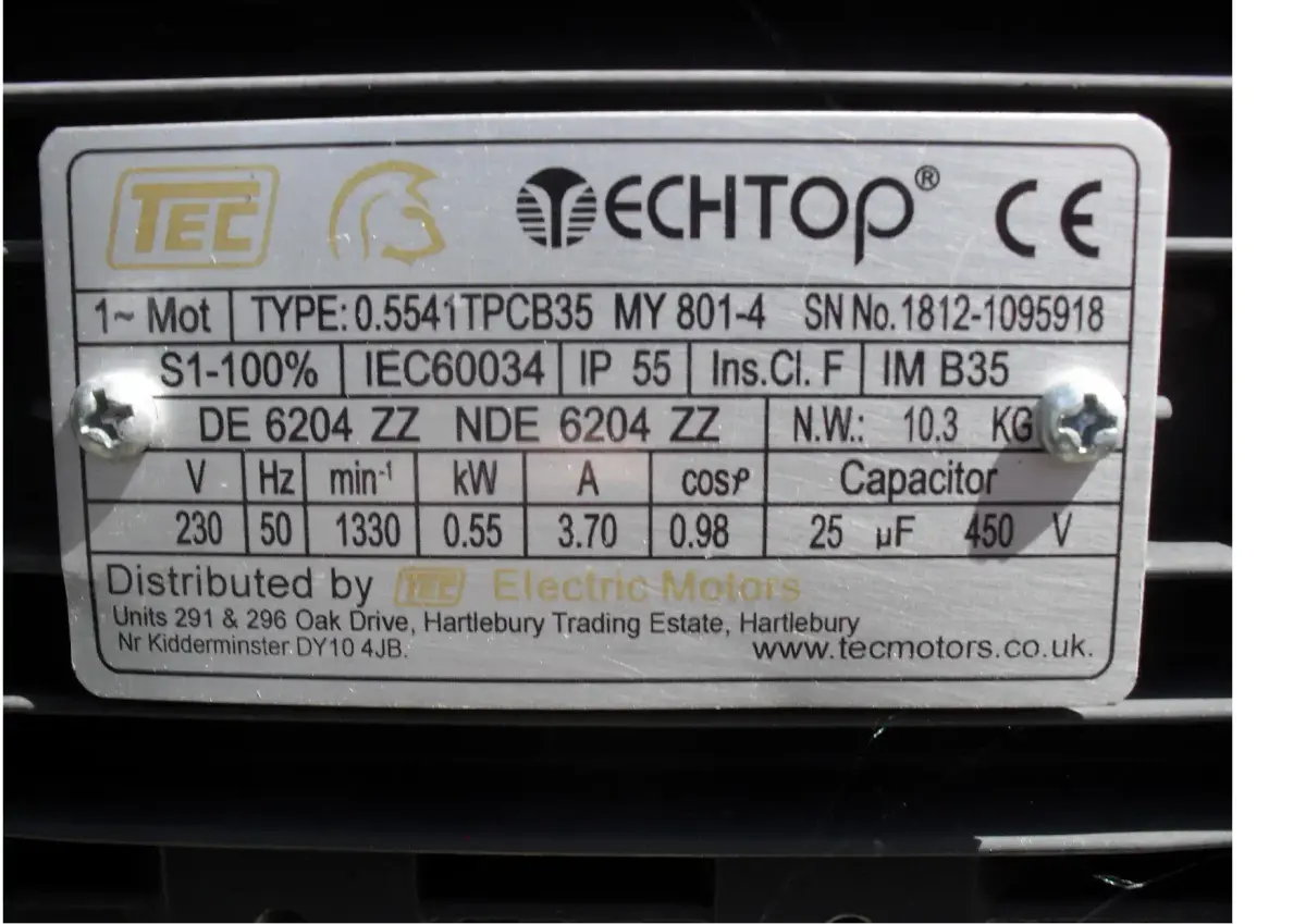 6388007563-MOTEUR THERMOEST 0.55KW 4P M230V HA80 B35 0.5541TPCB35 MY801-4