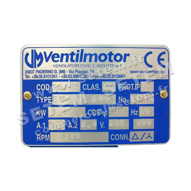 6919000100-VENTILATEUR VENTILMOTO EP.BT200 1.10KW 2P T230/400V LG 0° 2