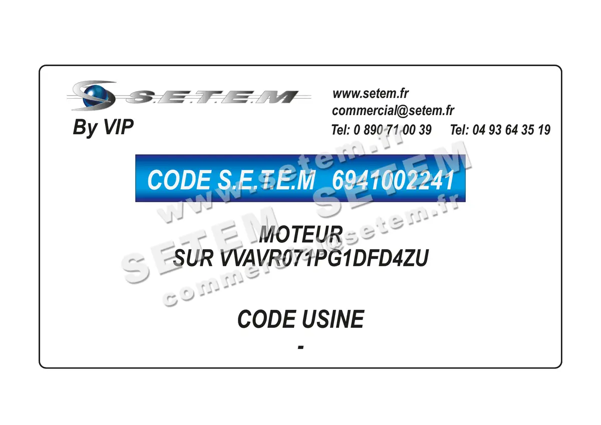 6941002241-MOTEUR VIP SUR VVAVR071PG1DFD4ZU