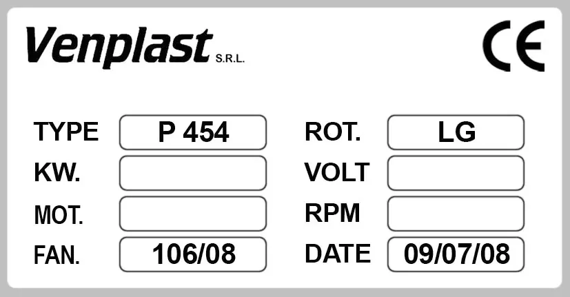 6947001247-VENTILATEUR VENPLAST P454 LG NU A24MM 2