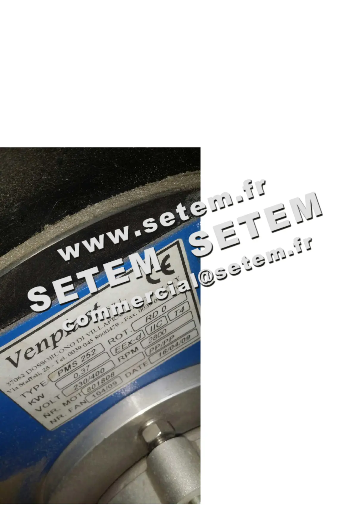 6947002530-VENTILATEUR VENPLAST PAS562 11KW 2P T230/400V RD 135° TURBINE INOX II2GIICT4