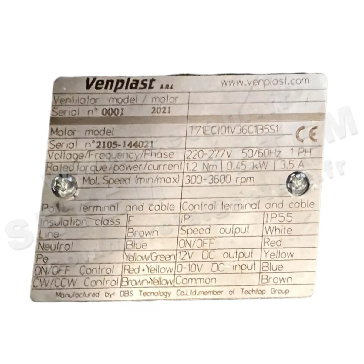 6947009452-MOTEUR VENPLAST T71ECI01V36C1B5S1