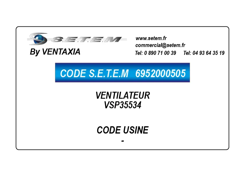 6952000505-VENTILATEUR VENTAXIA VSP35534