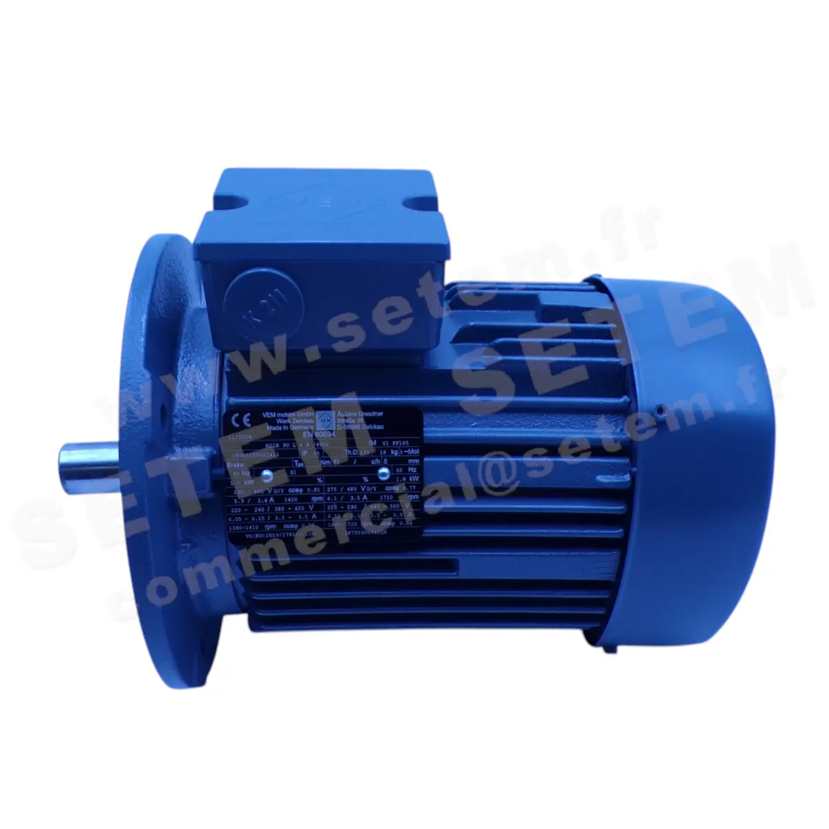 6961006551-MOTEUR VEM 1.50KW 4P T230/400V HA100 B5 K21R90L4/4602