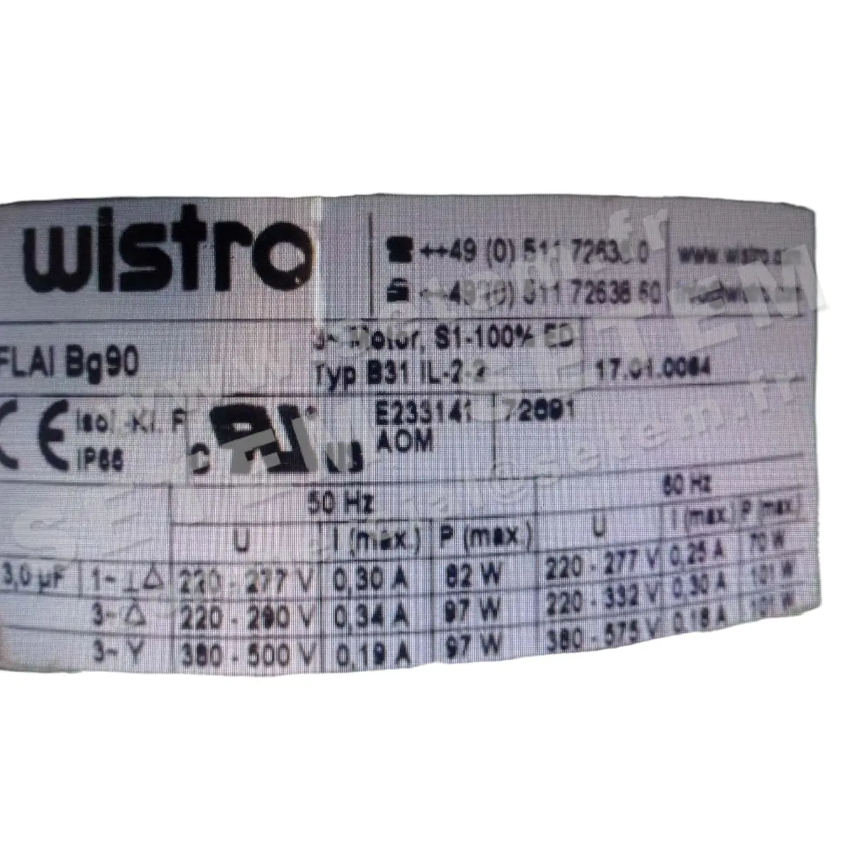 7236000177-VENTILATION FORCEE WISTRO FLAIBG90 B31IL-2-2 *17.01.0064*