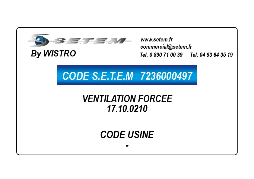 7236000497-VENTILATION FORCEE WISTRO 17.10.0210