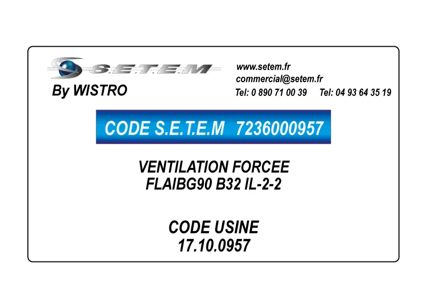 7236000957-VENTILATION FORCEE WISTRO FLAIBG90 B32 IL-2-2 *17.10.0957* 2
