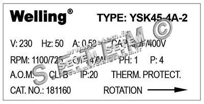7239000010-MOTEUR WELLING YSK45.4A.2 3
