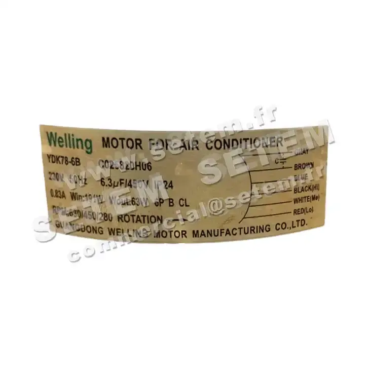 7239000016-MOTEUR WELLING YDK78.6B "C025820H06"