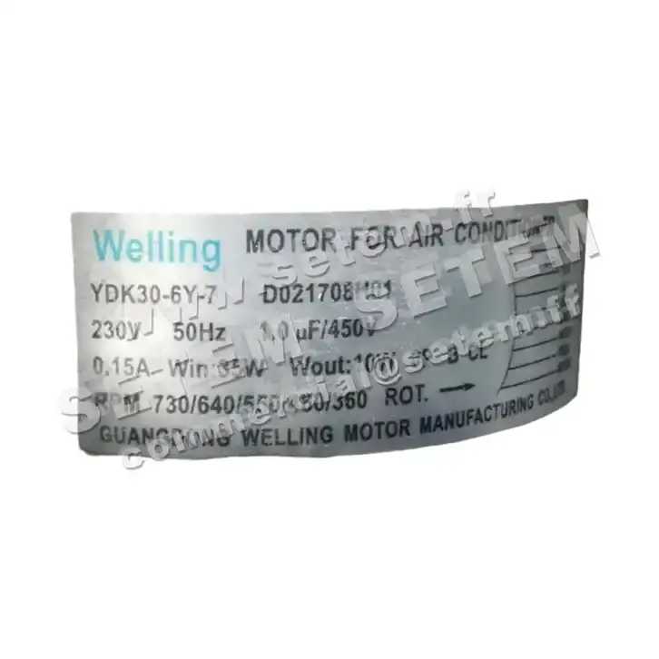 7239000017-MOTEUR WELLING YDK30-6Y-7 "D021708H01"