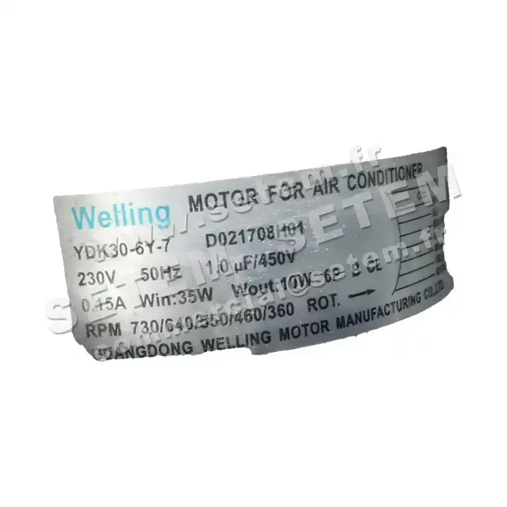 7239000017-MOTEUR WELLING YDK30-6Y-7 "D021708H01" 2