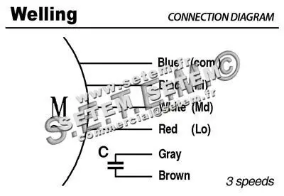 7239001014-MOTEUR WELLING YDK13.6G "C025820H01" 3