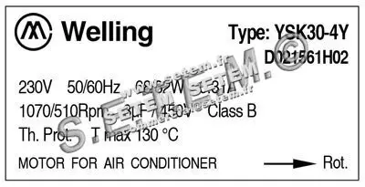 7239003855-MOTEUR WELLING YDK30.4Y.1 "D021561H02" 3