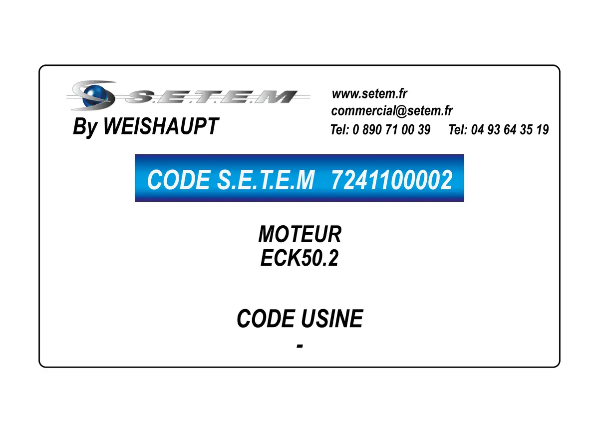7241100002-MOTEUR WEISHAUPT ECK50.2