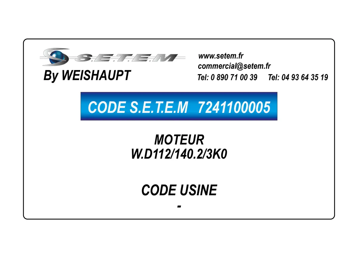 7241100005-MOTEUR WEISHAUPT W.D112/140.2/3K0