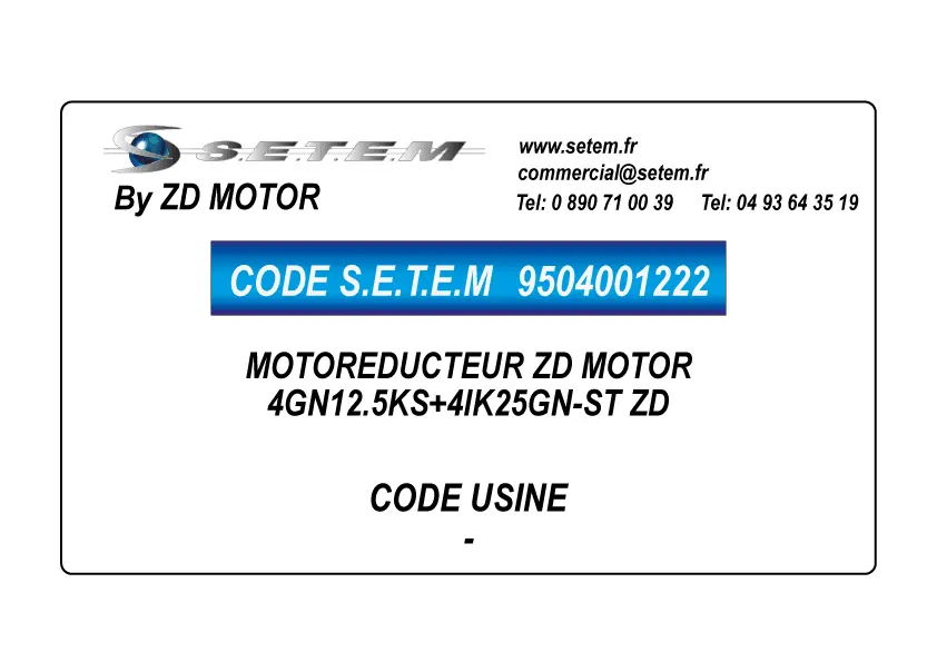 9504001222-MOTOREDUCTEUR 4GN12.5KS+4IK25GN-ST ZD