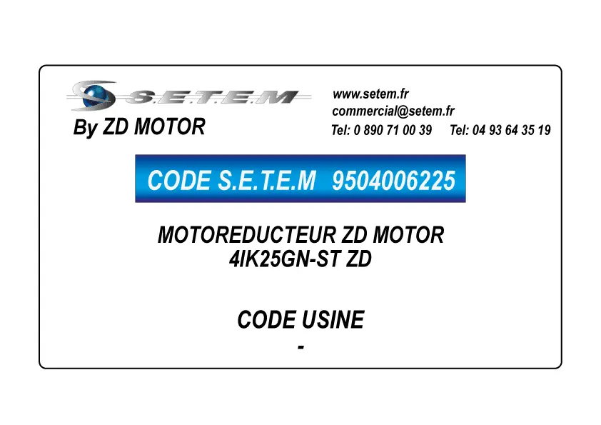 9504006225-MOTOREDUCTEUR 4IK25GN-ST ZD