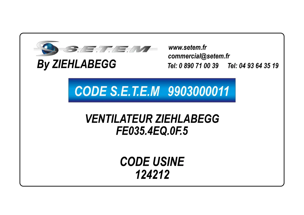 9903000011-VENTILATEUR ZIEHLABEGG FE035.4EQ.0F.5 *124212*