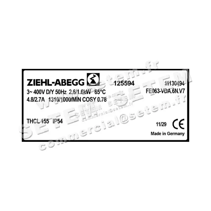 9903000082-VENTILATEUR ZIEHLABEGG FE063.VDA.6N.V7 *125594* 3