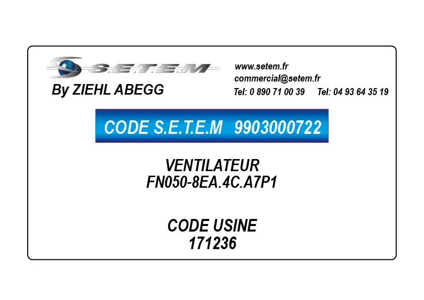 9903000722-VENTILATEUR ZIEHL ABEGG FN050-8EA.4C.A7P1 *171236*