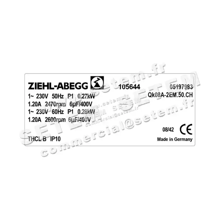 9903000901-VENTILATEUR ZIEHLABEGG QK08A.2EM.50.CH *105644* 3