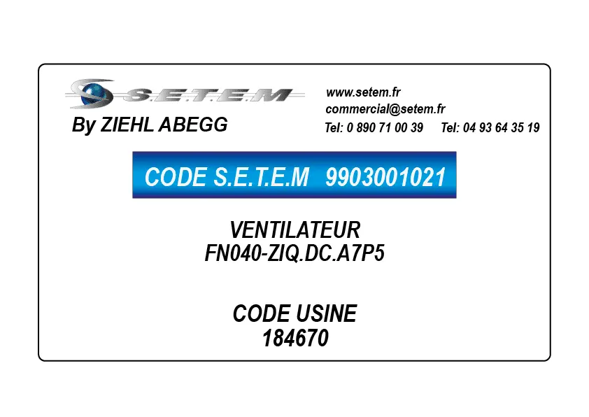 9903001021-VENTILATEUR ZIEHL ABEGG FN040-ZIQ.DC.A7P5 *184670*