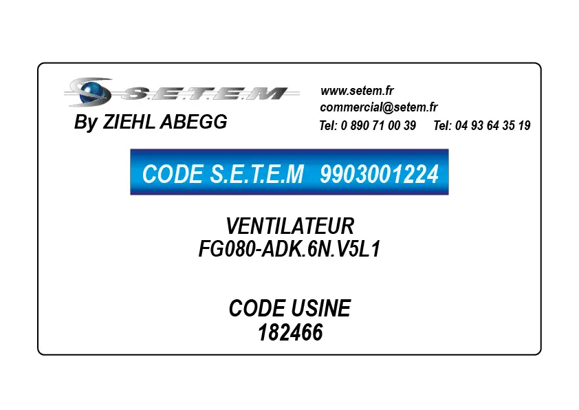 9903001224-VENTILATEUR ZIEHL ABEGG FG080-ADK.6N.V5L1 *182466*