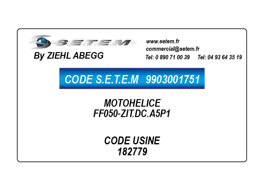 9903001751-MOTOHELICE FF050-ZIT.DC.A5P1 *182779*