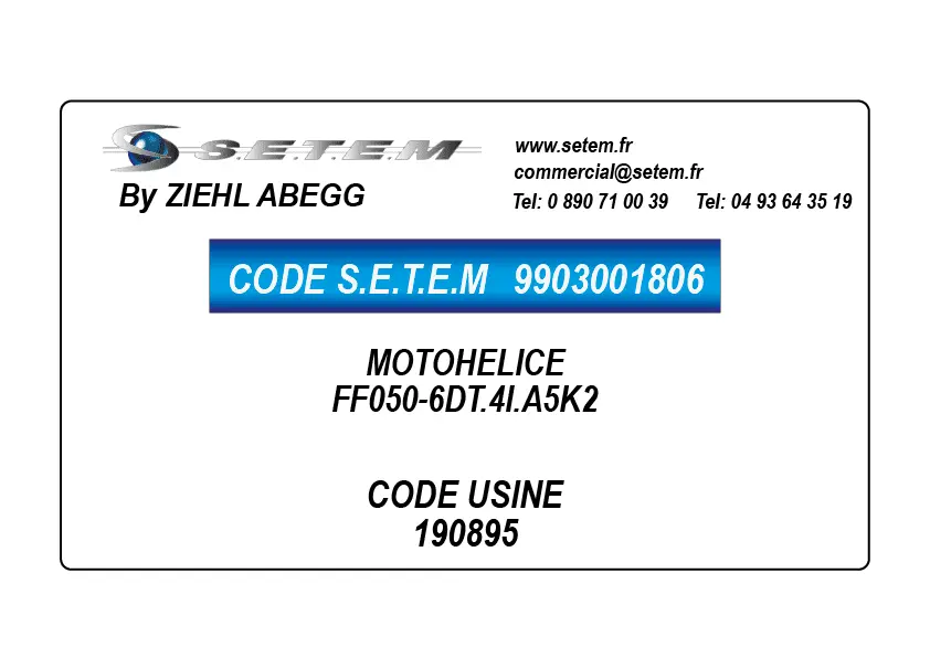 9903001806-MOTOHELICE FF050-6DT.4I.A5K2 *190895*