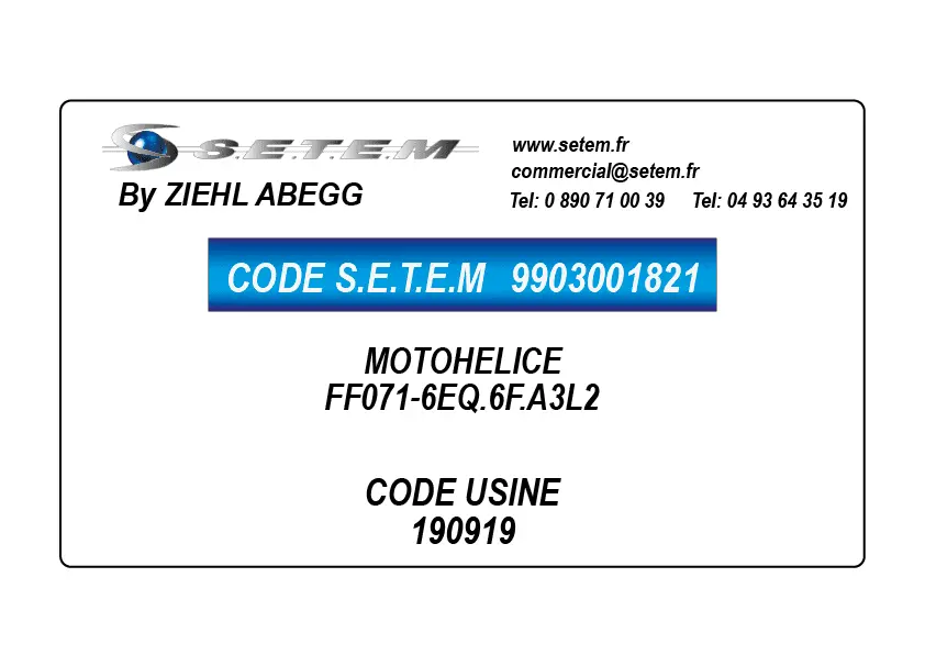 9903001821-MOTOHELICE FF071-6EQ.6F.A3L2 *190919*