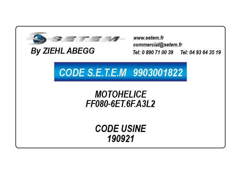 9903001822-MOTOHELICE FF080-6ET.6F.A3L2 *190921*