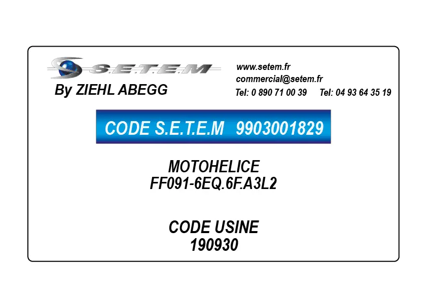 9903001829-MOTOHELICE FF091-6EQ.6F.A3L2 *190930*
