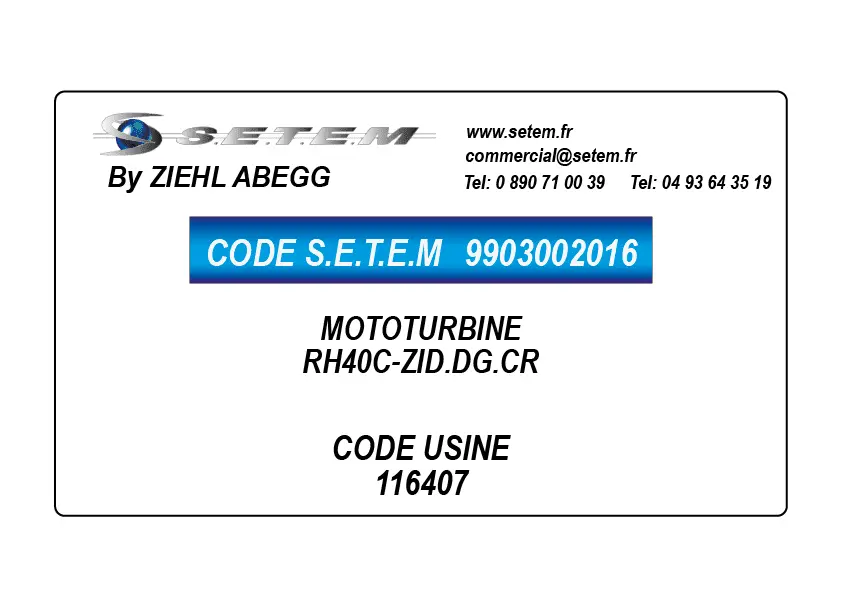 9903002016-MOTOTURBINE ZIEHL ABEGG RH40C-ZID.DG.CR *116407*