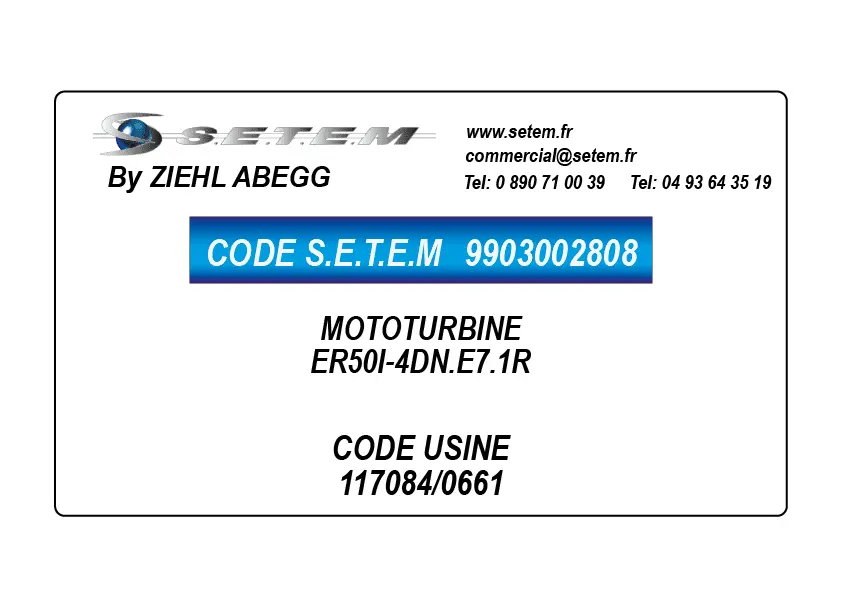 9903002808-MOTOTURBINE ZIEHL ABEGG ER50I-4DN.E7.1R *117084/0661*