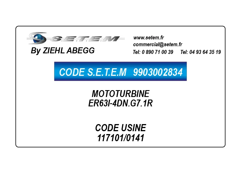 9903002834-MOTOTURBINE ZIEHL ABEGG ER63I-4DN.G7.1R *117101/0141*