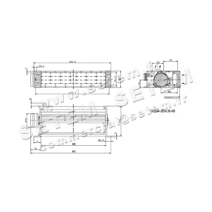 9903003000-VENTILATEUR ZIEHL ABEGG QR06A-2EM.38.AB *104724* 2