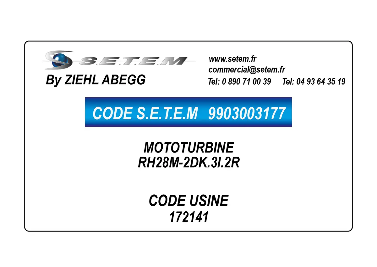 9903003177-MOTOTURBINE ZIEHL ABEGG RH28M-2DK.3I.2R *172141*