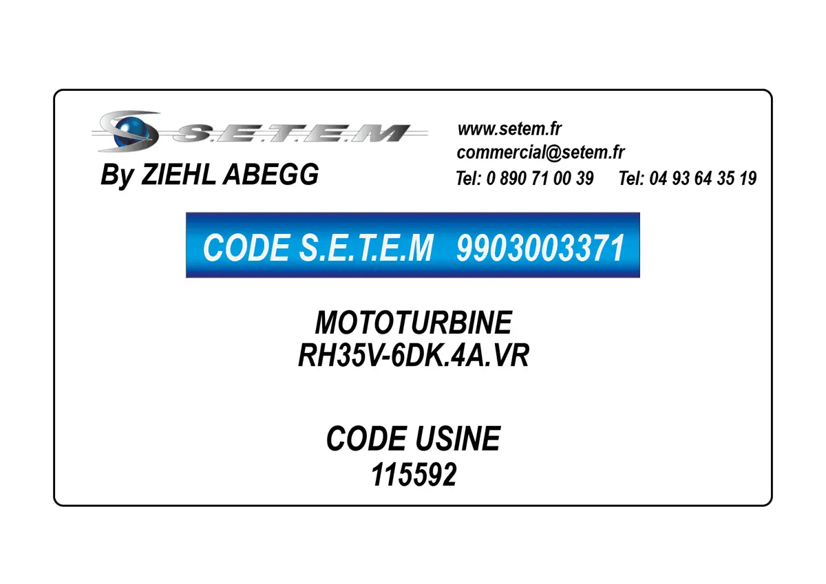 9903003371-MOTOTURBINE ZIEHL ABEGG RH35V-6DK.4A.VR *115592*