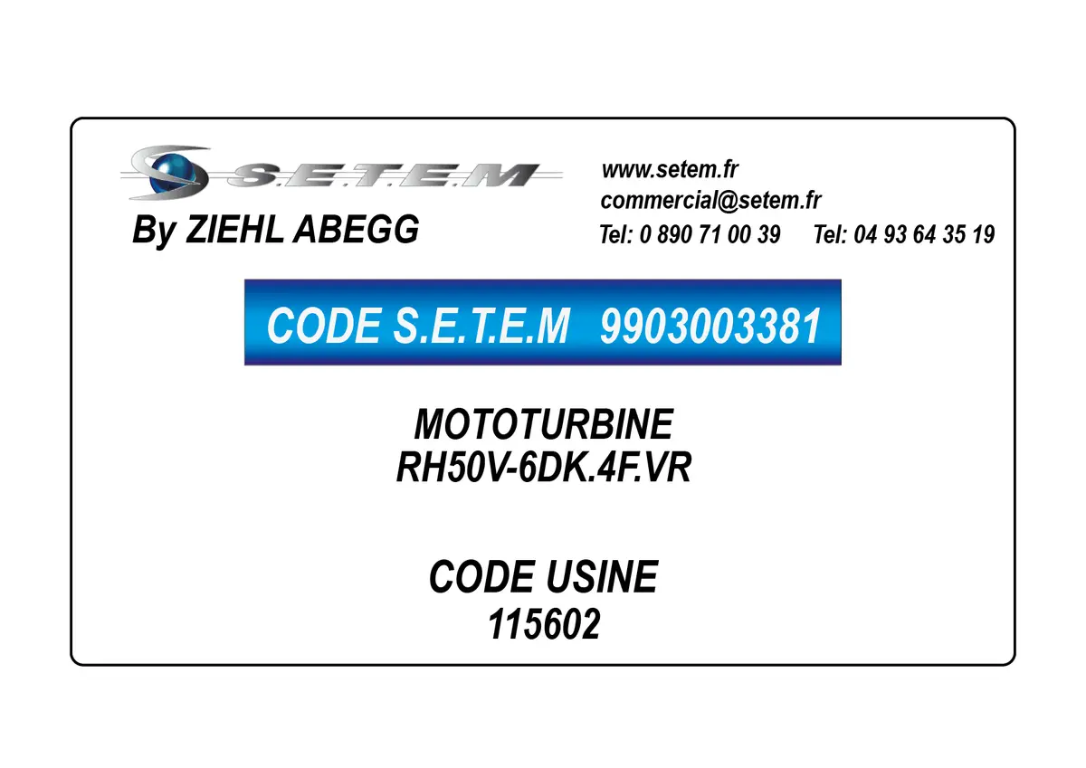 9903003381-MOTOTURBINE ZIEHL ABEGG RH50V-6DK.4F.VR *115602*