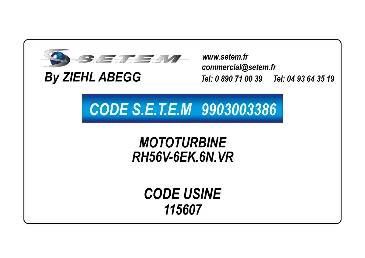 9903003386-MOTOTURBINE ZIEHL ABEGG RH56V-6EK.6N.VR *115607*