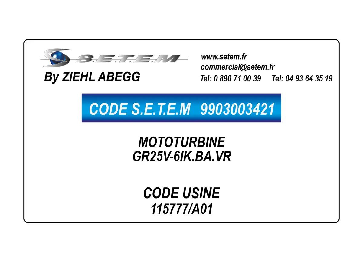 9903003421-MOTOTURBINE ZIEHL ABEGG GR25V-6IK.BA.VR *115777/A01*