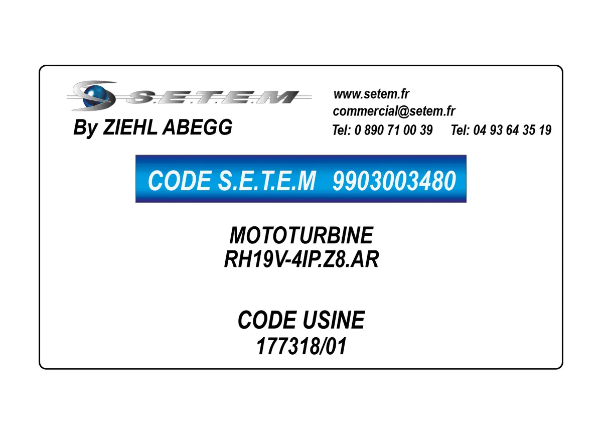 9903003480-MOTOTURBINE ZIEHL ABEGG RH19V-4IP.Z8.AR *177318/01*