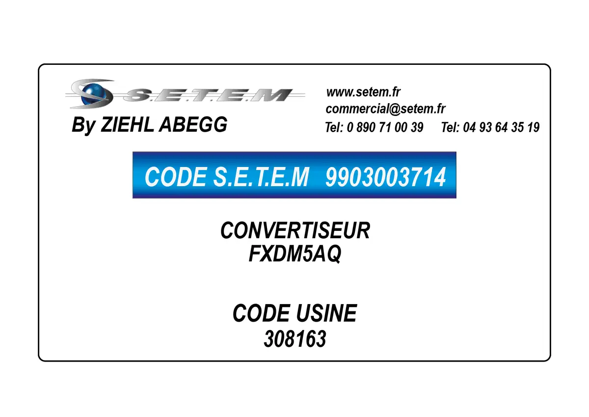 9903003714-CONVERTISEUR ZIEHL ABEGG FXDM5AQ *308163*
